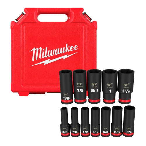 JUEGO DE DADOS IMPACTO LARGOS 12PZS 1/2 MILWAUKEE 49-66-7011