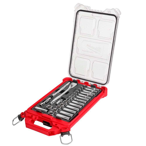 JUEGO DE DADOS METRICOS 32PZS MM 3/8 PACKOUT MILWAUKEE