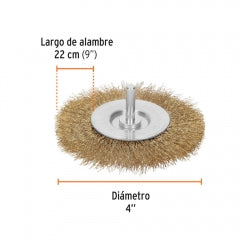 ESCOBILLA TRUPER CIRCULAR P/TALAD.GRUESA 4" #CA-4 (11590)