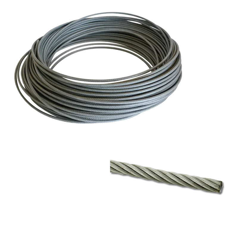 CABLE ACERO GALV. ALEMAN 4 MM S/PL (200 METROS)