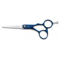TIJERA TRES CLAVELES # 12605 - 5,5" PELUQUERO DURALUMINIO AZUL