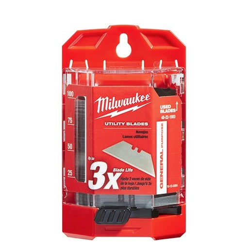 REPUESTO CUCHILLO CARTONERO 100 PIEZAS EN TRAPECIO MILWAUKEE
