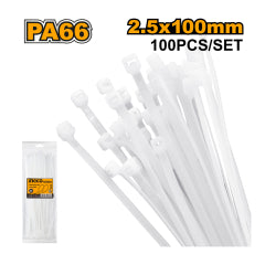 AMARRA PLASTICA INGCO BLANCA BOLSA 100 PZAS. LARGO 100 MM # HCT1001
