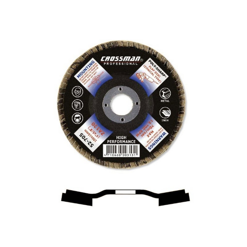 DISCO ZIRCONIO CROSSMAN CONICO 180X22,2 GR.80 #52733 (OF)