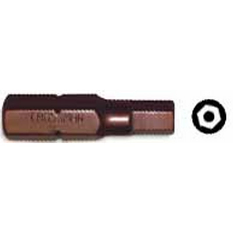 PUNTA CROSSMAN MAGNET. HEX. TAMPER PROOF H-2.5 1/4"X25MM # 44-287 (10 UNI.) (OF)