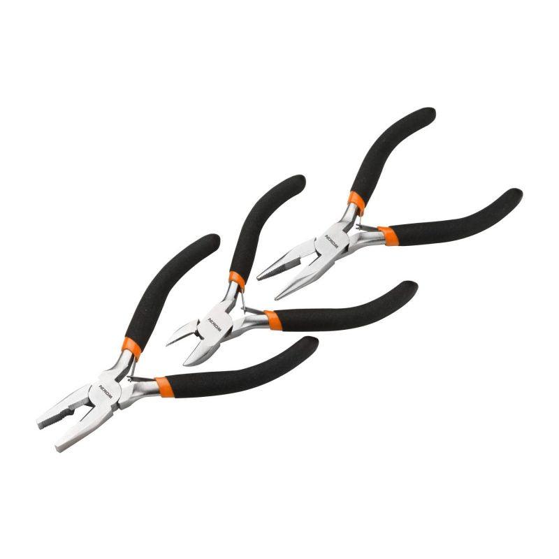 Set alicates mini 4.5" 3 piezas Wokin