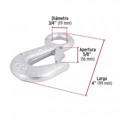 GANCHO TRUPER C/SEGURO 3/4" # GANES-3/4 (44075)