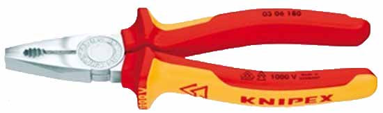 ALICATE KNIPEX 306200 - 200 MM UNIV.AISLAM/PLASTICO