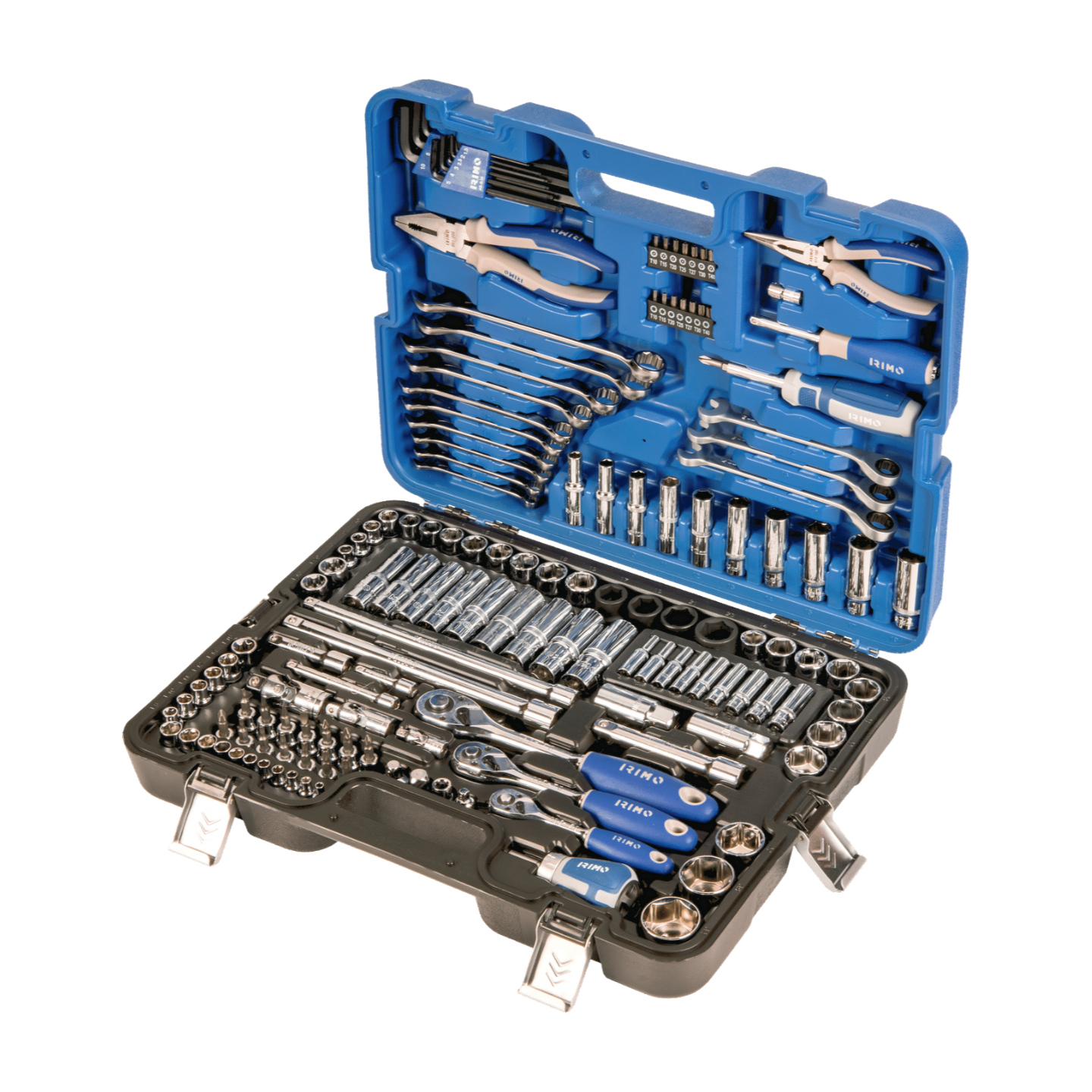 Set de herramientas 1/4" - 3/8" - 1/2" 164 piezas Irimo