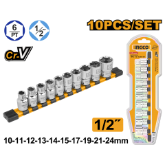 LLAVE DADO INGCO 1/2 DR JGO.10 PZS # HKTS12103