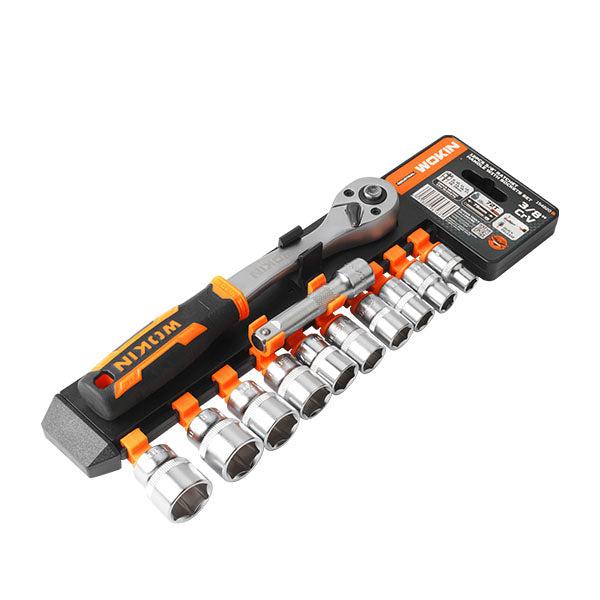 Set Dados con Chicharra (Industrial) 3/8" 12 Piezas Wokin