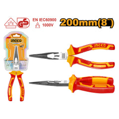 ALICATE INGCO PUNTA LARGA INDUSTRIAL AISLADO 200M/8" # HILNP28208