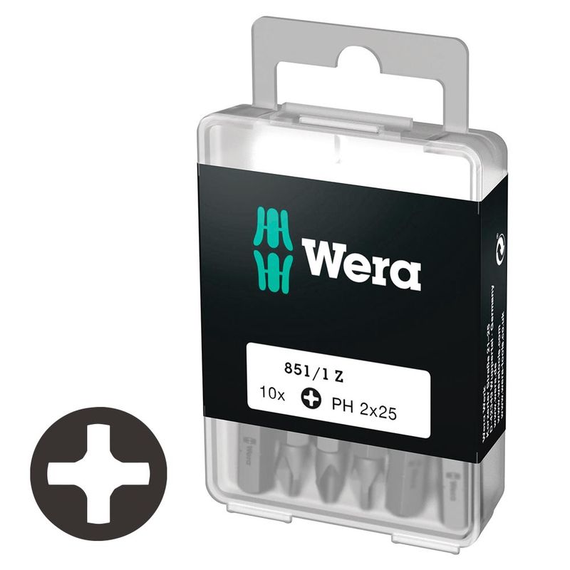 Caja 10 Puntas Phillips PH2 x 25 mm