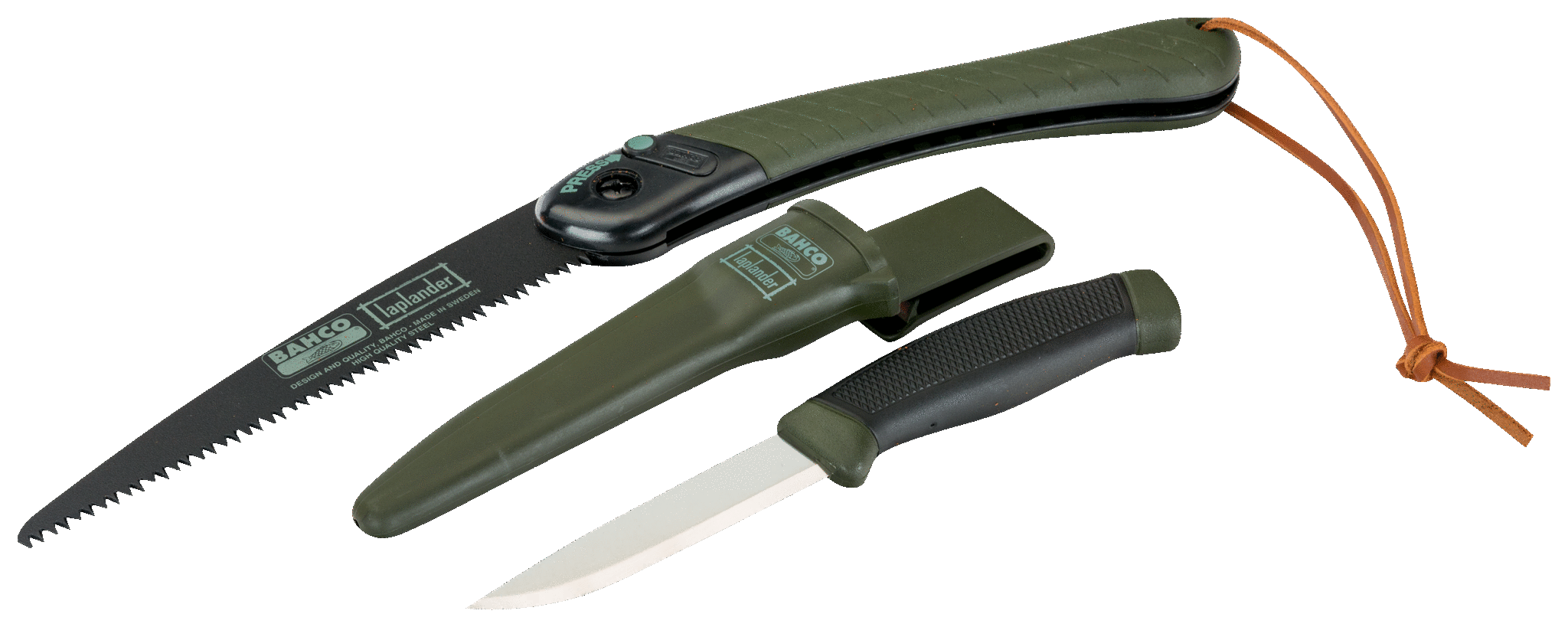Juego de cuchillo y serrucho plegables Laplander con mango bi-componente LAP-KNIFE