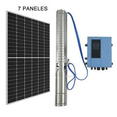 BOMBA SOLAR SUMERGIBLE BONHOEFFER ALTURA 203MT + 7 PANELES SOLARES MONOCRISTALINO 450W C/U