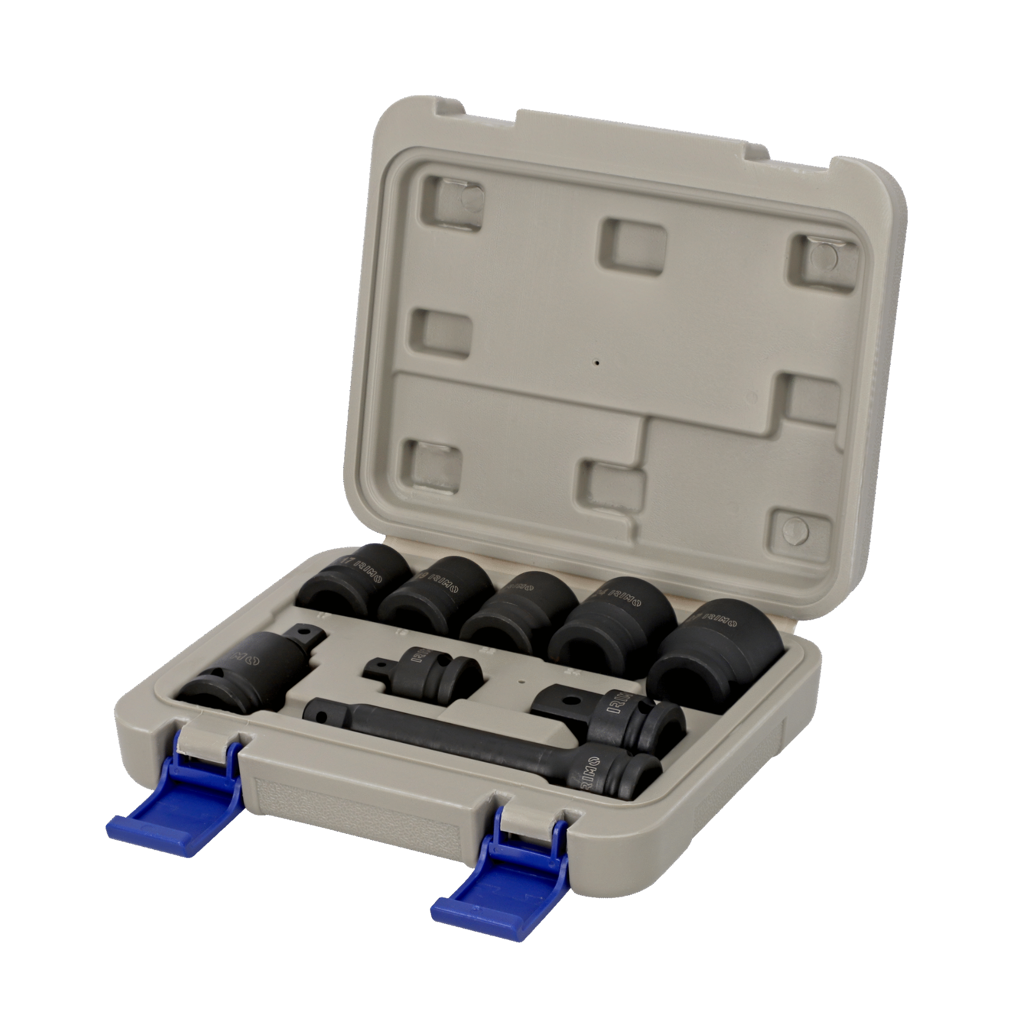 Set dados de impacto 1/2" hexagonales 9 piezas Irimo