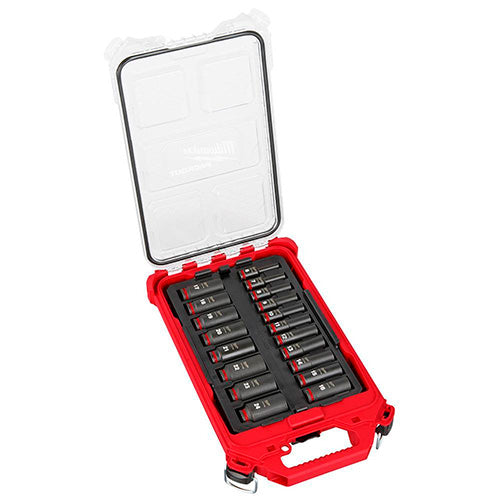 JUEGO DE DADOS DE IMPACTO PACKOUT 19PZS MM 3/8 MILWAUKEE