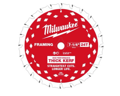 DISCO SIERRA CIRCULAR 7.1/4 DE 24T PARA ENMARCADO MILWAUKEE