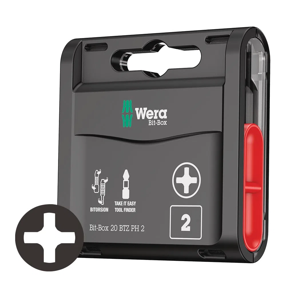 Set puntas cruz PH2x25mm Bitorsion Wera
