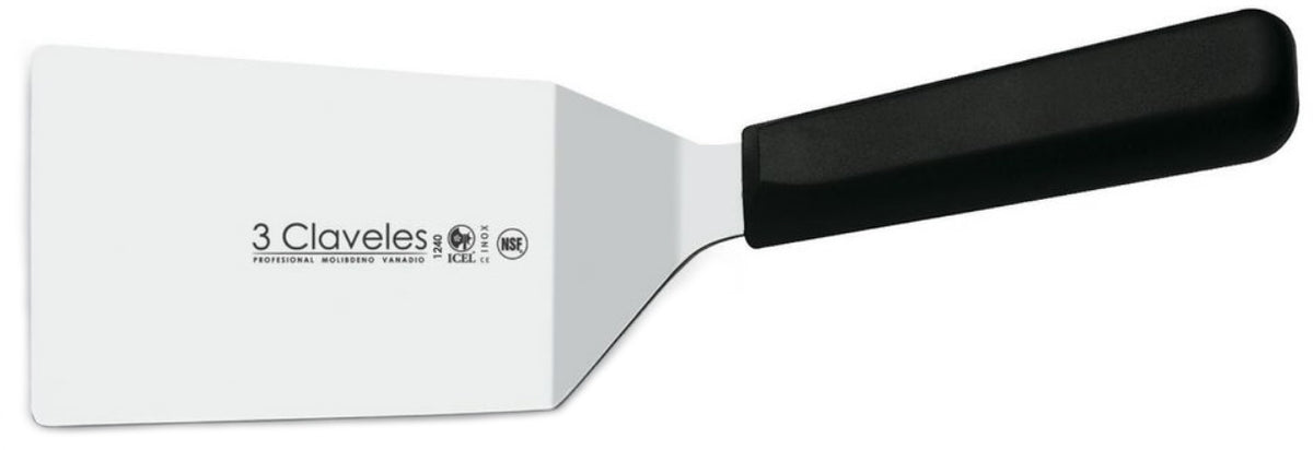 ESPATULA CURVA TRES CLAVELES #1240(1246)-11 CMS INOX(OF)
