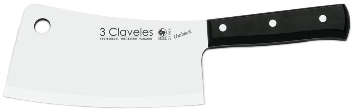 MACHETE TRES CLAVELES # 1194 INOX MANGO ABS 20CMS