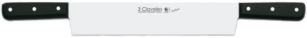CUCHILLO TRES CLAVELES # 1138 INOX UNIBL 30 CMS DOS/MGOS P/QUESO