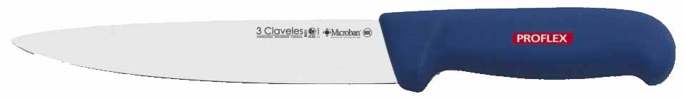 CUCHILLO TRES CLAVELES # 8231 INOX PROFLEX SANGRADOR 20 CMS(OF)