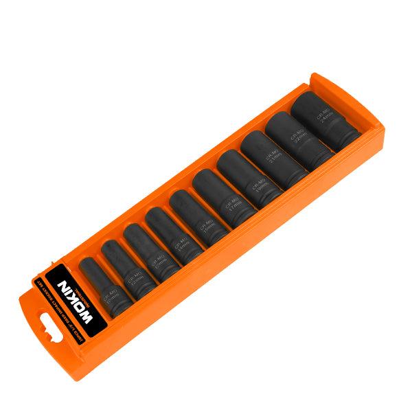 Set dados impacto largos 1/2" industrial 10 piezas Wokin