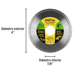 DISCO CORTAR PRETUL (TRUPER) DIAMANTADO CONTINUO # DID-140P 4" (21001)