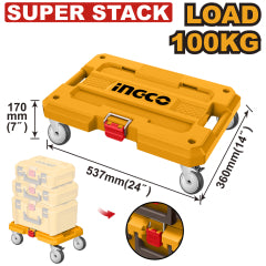 PLATAFORMA CON RUEDAS PARA CAJAS APILABLES INGCO 100KG # HHWB61001