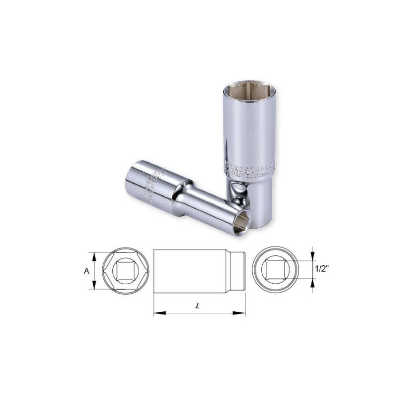 DADO LARGO CROSSMAN 6 PTA 1/2 DR #96-433-25 MM