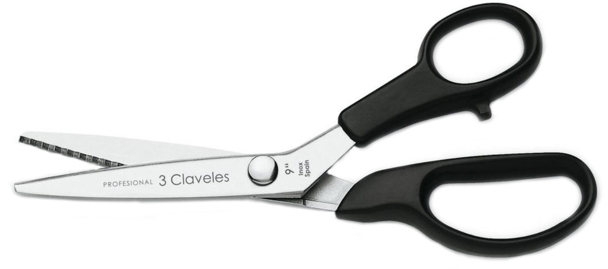TIJERA TRES CLAVELES # 125 - 9" ZIG ZAG PROFESIONAL(OF)