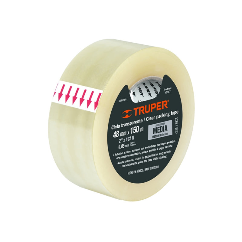 CINTA EMBALAJE TRUPER TRANSPARENTE # CTR-50 (12555)