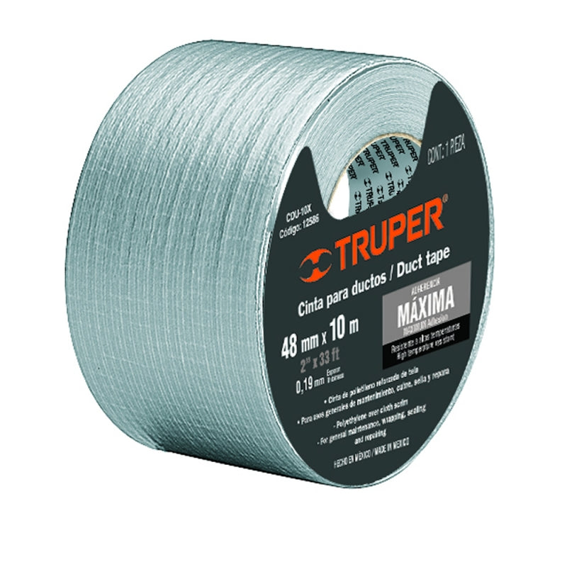 CINTA P/DUCTOS TRUPER REFORZADA INDUSTRIAL (PQTE 4 ROLLOS) #CDU-30X (12587)