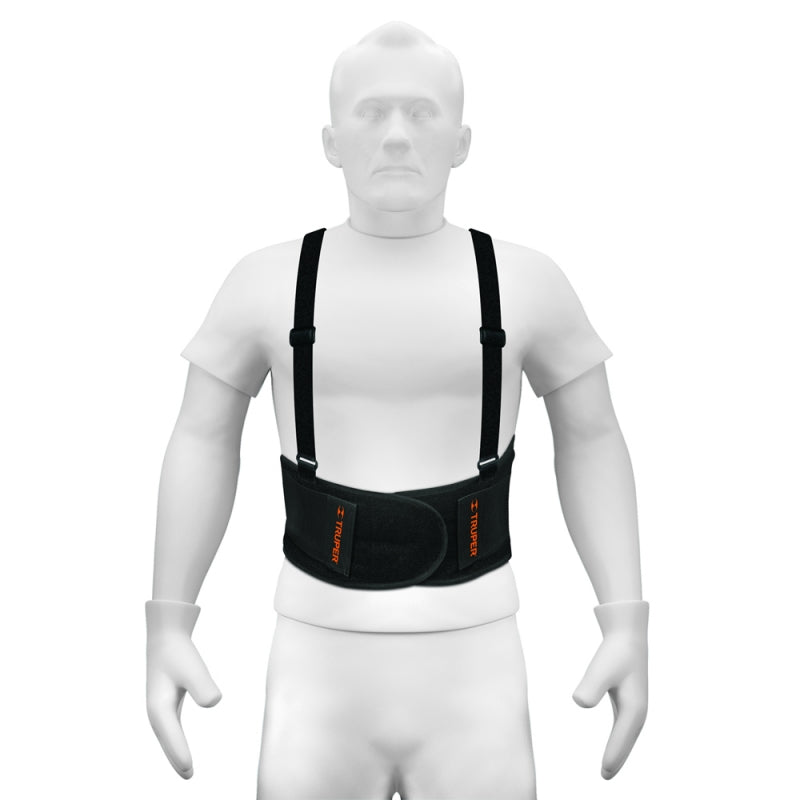 FAJA LUMBAR TRUPER AJUSTABLE DE MALLA MEDIANA # FAJA-MV (11965)