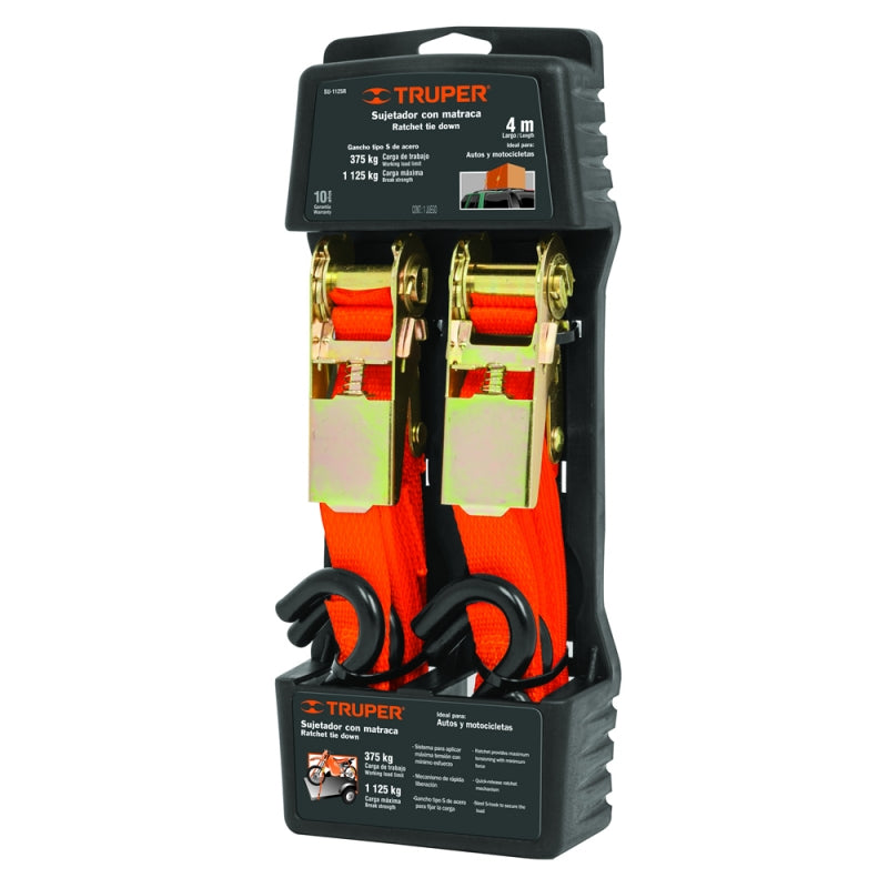 ESLINGA TRUPER 2 PZS. 4 MT X 1" CARGA MAXIMA 1.125 KG. # SU-1125R (19282)