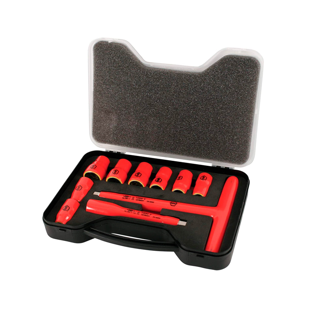 Juego aislado 10 pcs. dados 3/8" extension y T WIHA