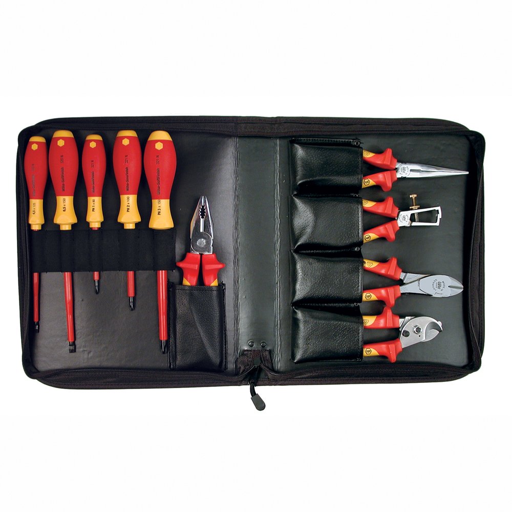Estuche de herramientas 10 aisladas destornillador/alicate WIHA