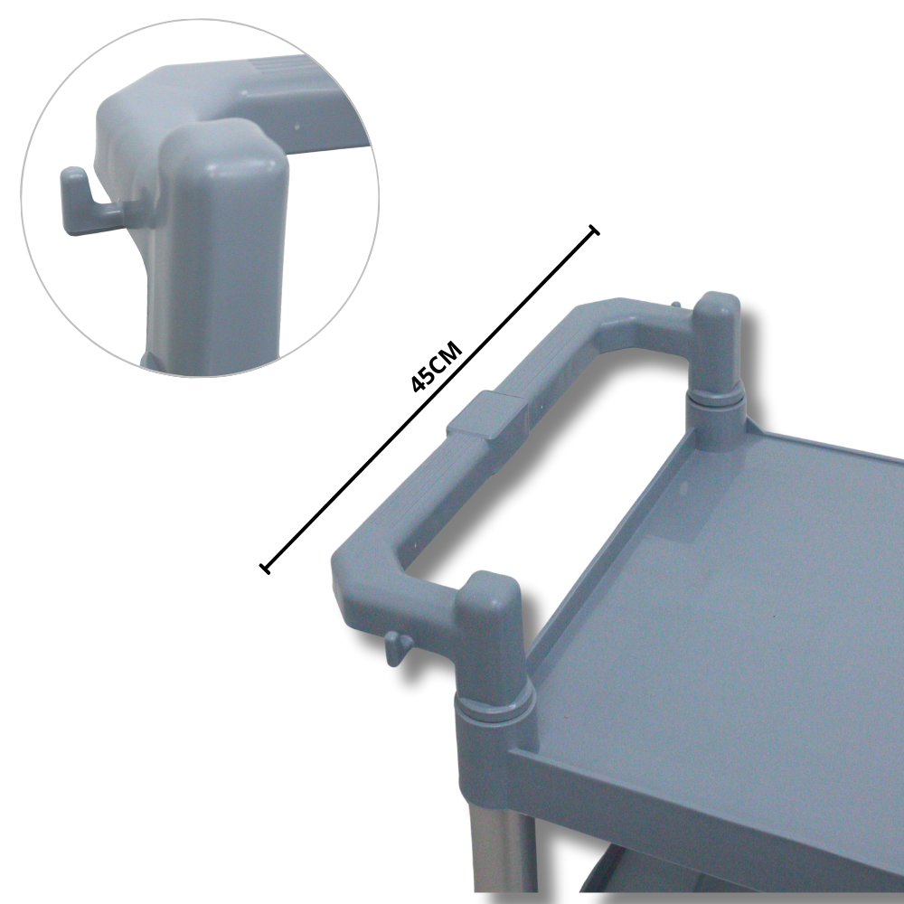 CARRO DE SERVICIO MULTIUSO 3 BANDEJAS 70KG