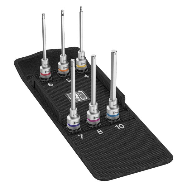 Set de dados punta hexagonal Zyklop 8740 C HF2 1/2" 6 Piezas