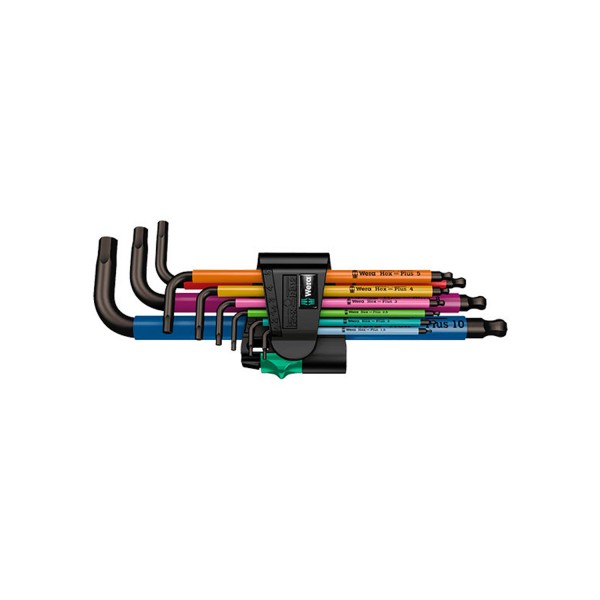 Set de Llaves Hexagonales Métricas 950/9 Hex Plus Multicolor 9 Piezas Wera