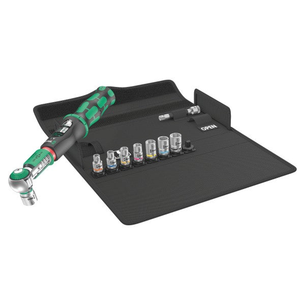 Set Llave de Torque 1/4" A1 2-12 Nm con dados 10 Piezas Wera