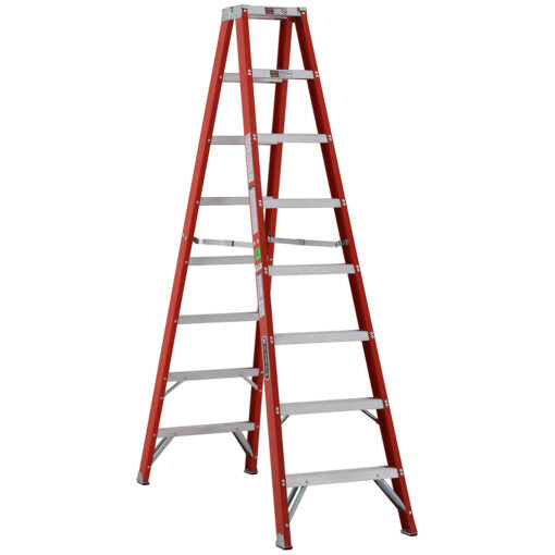 ESCALERA FIBRA VIDRIO TIJERA DOBLE ACCESO 8 PELDA OS CUPRUM