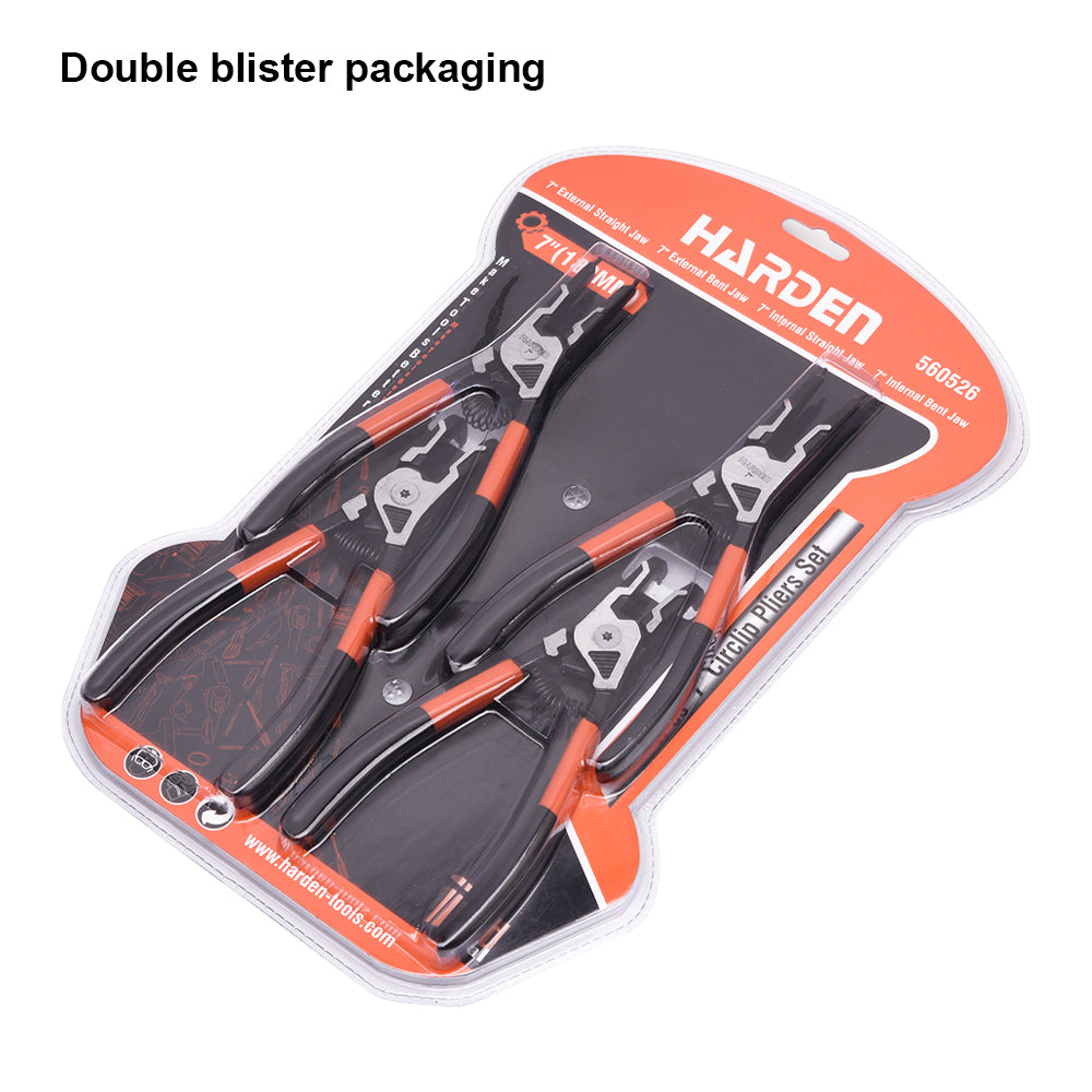 Set Alicates 7” Saca Seguros Industrail (560526) - HARDEN