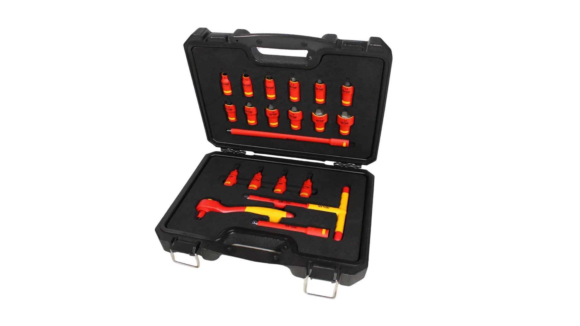 JUEGO DE DADOS DE 3/8 DE 20 PIEZAS DE 8-22MM EN CAJA PLASTICA VDE 1000V(100005)
