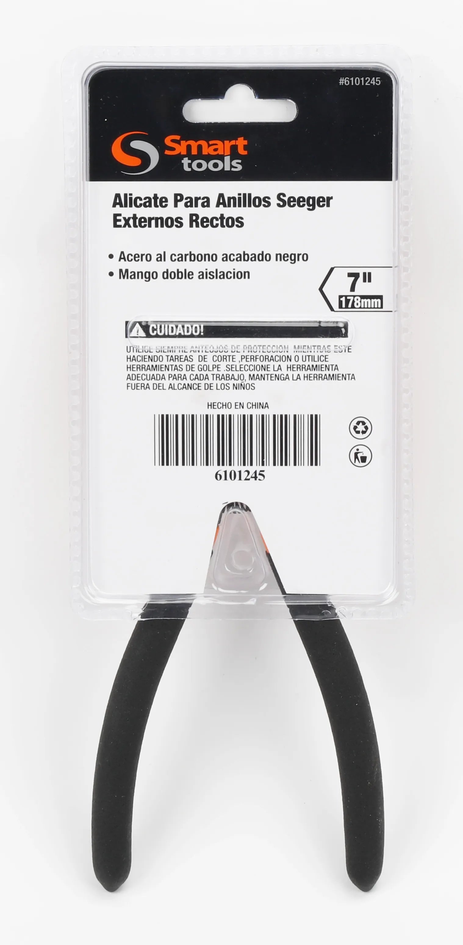 Alicate p/seguros 7" exterior recto (6101245) - SMARTTOOLS