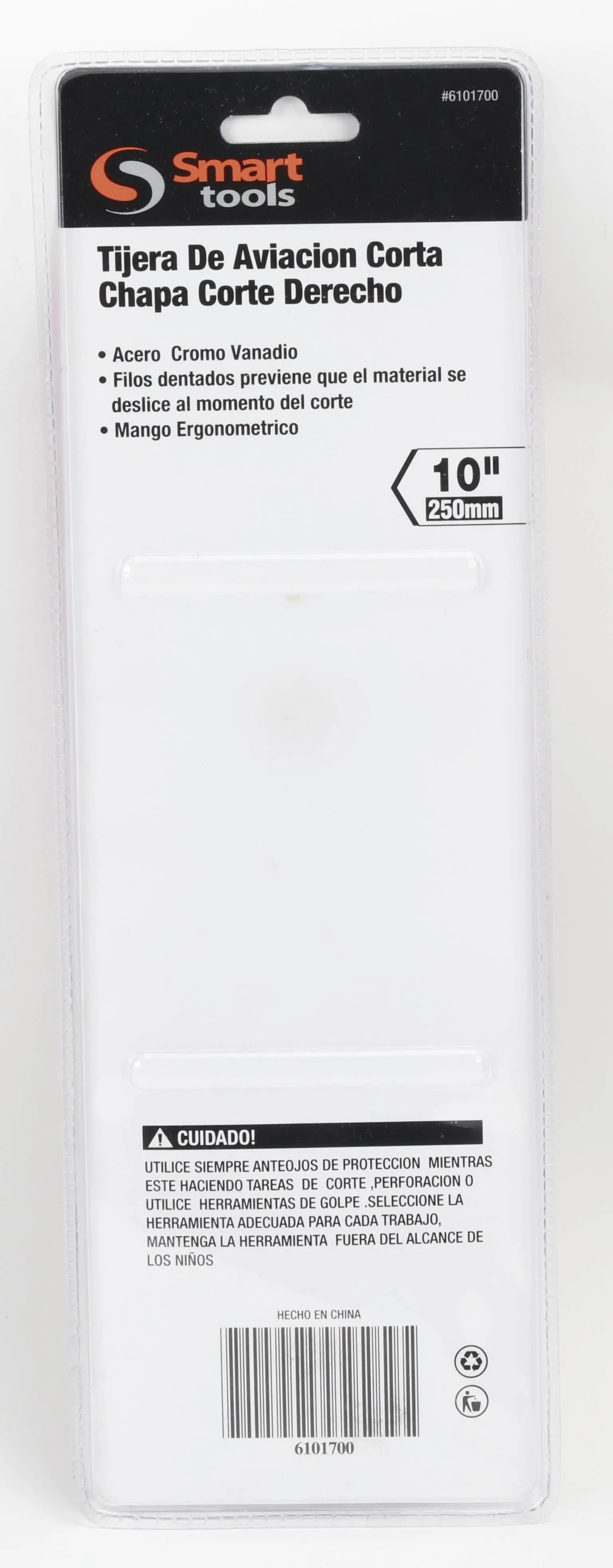 Tijera hojalatera aviador corte derecho 10" Smart Tools