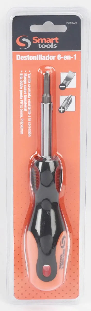 Destornill. puntas intercambiables 6 pzs. (6102220) - SMARTTOOLS