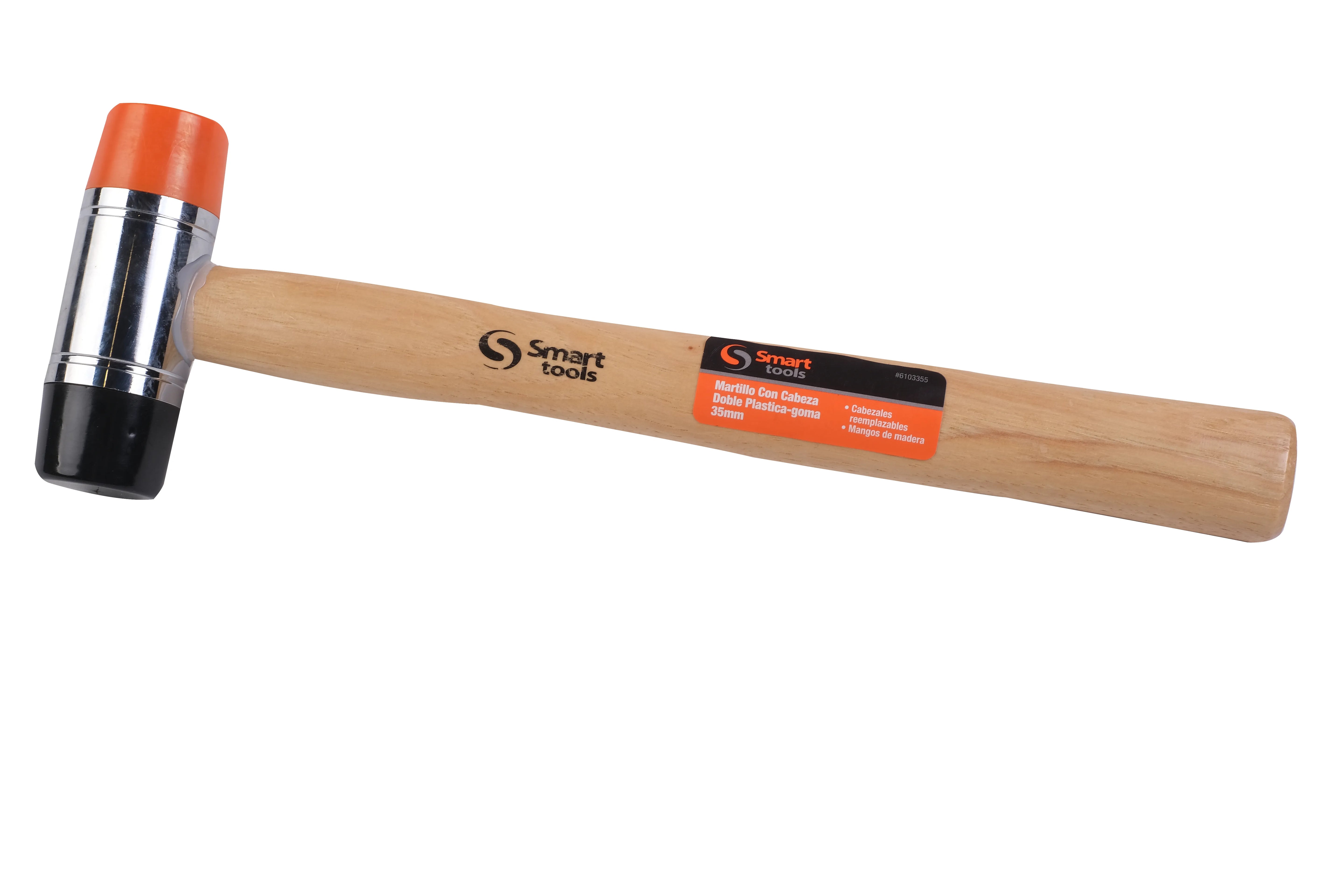 Maceta goma/plastico 35 mm. m/madera (6103355) - SMARTTOOLS