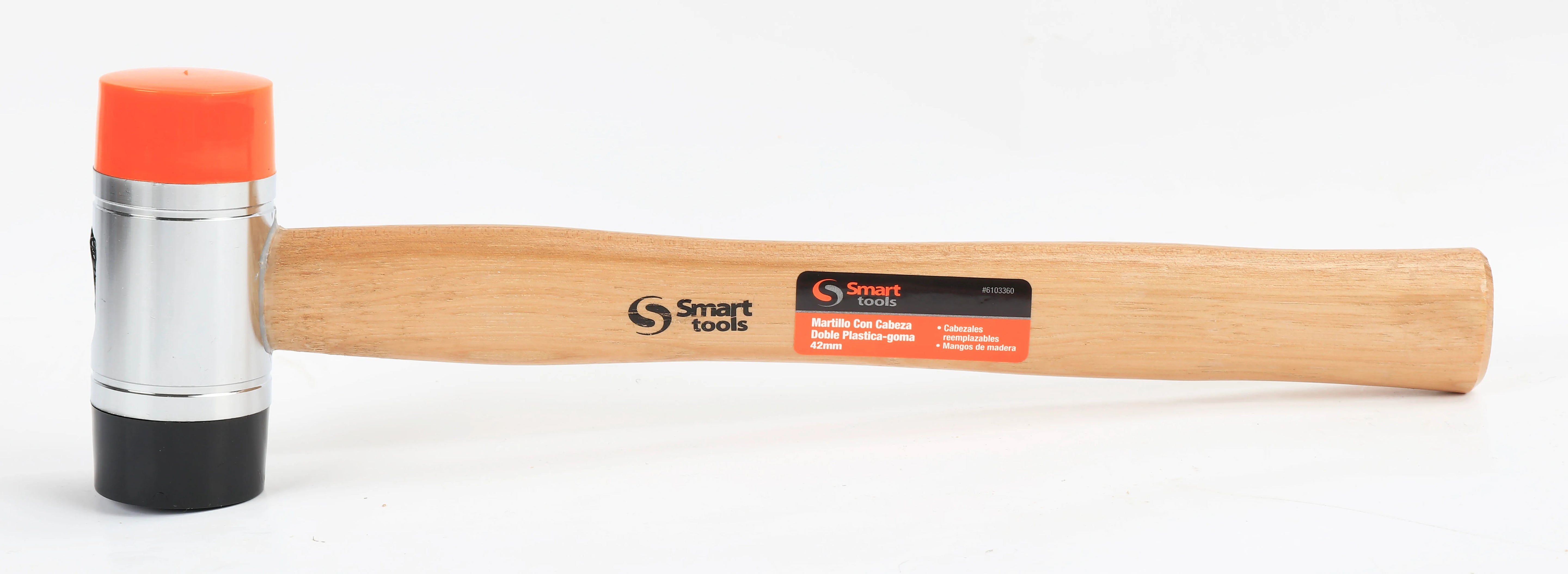 Maceta goma/plastico 42 mm. m/madera (6103360) - SMARTTOOLS